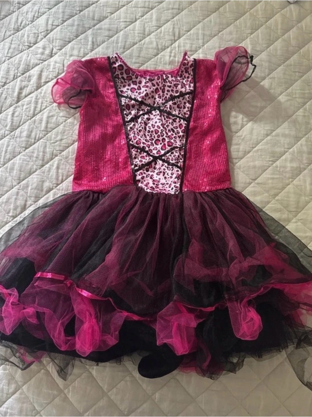 Girls' Hot Pink and Black Tutu Costume Dress - Kids Costume